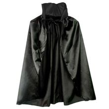 Samur 90 cm Siyah Renk Yakalı Halloween Pelerini