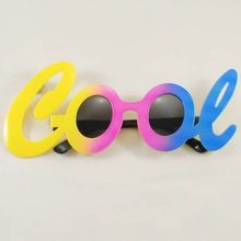 Samur Cool Yazılı Rengarenk 21x8 cm Parti Gözlüğü
