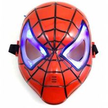 Samur Kırmızı Renk Led Işıklı Spiderman Örümcek Adam Maskesi