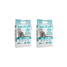 Sancat 2x10 lt Marsilya Sabunu Kokulu Premium Beyaz Kedi Kumu