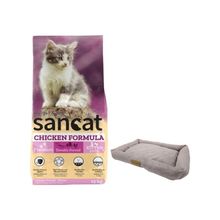 Sancat Premium Tavuklu 15 kg Yavru Kedi Maması + Mini Small Mor Yatak