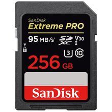 Sandısk Extreme Pro 256gb Sd Uhs-I Class10 95/90mb/S Sdsdxxy-256g-Gn4ın Hafıza Kartı