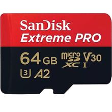 SanDisk Extreme Pro SDSQXCU-064G-GN6MA Class 10 UHS-I U3 A2 V30 64 GB Micro SD Kart