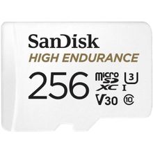 Sandisk SDSQQNR-256G-GN6IA High Endurance 256 GB 100/40MB/S Microsdxc C10 V30 Adaptörlü Hafıza Kartı