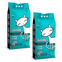 Sandy Cat Litter 2 x 10 L Doğal Sodyum Bentonit Okyanus Esintisi Kedi Kumu