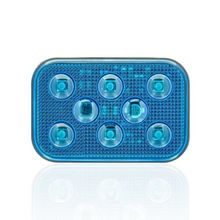 Sanel SBD12B6 Dış Makan Uyumlu Mavi 12V Üniversal Kare 6 Led Aydınlatma
