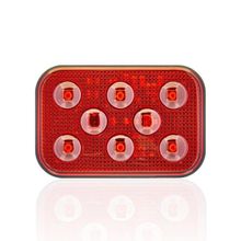 Sanel SBD24R6 Dış Makan Uyumlu Kırımızı 24V Üniversal Kare 6 Led Aydınlatma