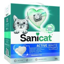 Sanicat 10 lt Active White Lots Flower İnce Taneli Bentonit Kokulu Kedi Kumu