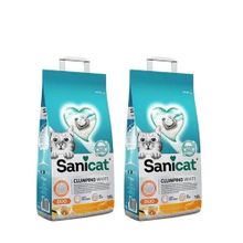 Sanicat 2x10 lt Tozsuz Vanilyalı Mandalina Aromalı Doğal Kedi Kumu
