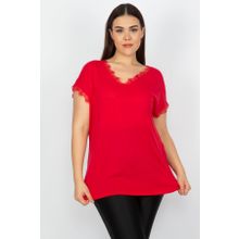 Şans 65N13235 Kırmızı Kadın Bluz