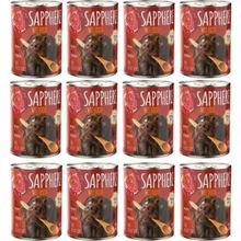 Sapphere 400 gr 12 Adet Kırmızı Etli Yetişkin Köpek Maması Konserve