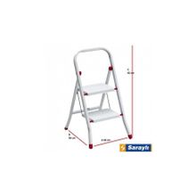 Saraylı Pratik Beyaz 3 Basamaklı Metal Merdiven