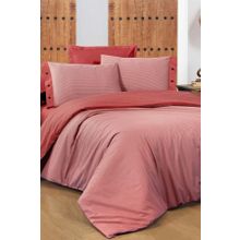 Sarev Fancy Stripe Kırmızı King Size Nevresim Takımı