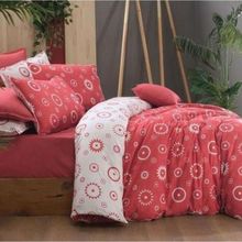 Sarev Merlot Fancy Poplin Kırmızı Çift Kişilik Nevresim Takımı