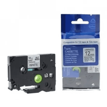 Sarf 12TZE-231 Brother P-Touch TZ-Tape 12 mm Beyaz-Siyah Etiket Cihazı