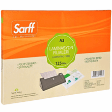 Sarff 125 Mikron 54x86 mm Pvc 100'lü Paket Laminasyon Filmi