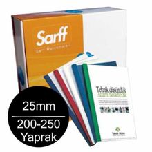 Sarff 25 mm Isısal 200-250 Yaprak Kapasiteli 50'li Cilt Kapağı