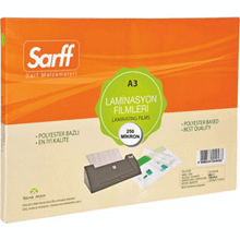 Sarff 250 Mikron Parlak A5 Pvc 50'li Laminasyon Filmi