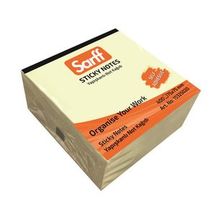 Sarff 75x75 mm 400 Yaprak Sarı Küp Yapışkanlı Not Kağıdı