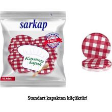 Sarkap Hijyenik Paketli Ekose Koyu Kırmızı 66 mm 10 Adet Kavanoz Kapağı