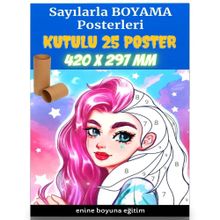 Sayılarla Boyama Posterleri Kutulu 25 Poster Enine Boyuna Eğitim
