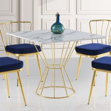 Says Metal Kare 90 x 90 cm Gold Masa
