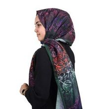 Scarfella Desen-03 Renk-15 Lacivert Desenli Naturel Şal