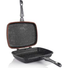 Schafer 32 cm Double Kare Grıllpan Tava