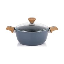 Schafer Fiesta Seramik 24 cm Siyah Derin Tencere