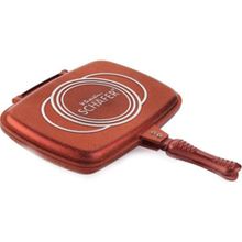 Schafer Granit Gloria Grill Pan Kırmızı 32 cm Çift Taraflı Tava