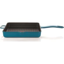Schafer Guss Chef 25 Cm Mavi Demir Döküm Kare Izgara Tava