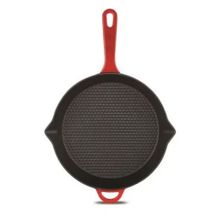 Schafer GUSSCHEF-KMZ04-YUVARLAKIZGARA Siyah 22 cm Guss Chef Demir Döküm Yuvarlak Izgara Tava