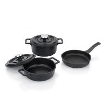 Schafer Pro Cast Mini Döküm 5 Parça Siyah Tencere Seti