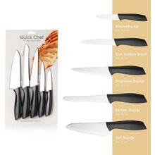 Schafer Quick Chef 5 Parça Siyah Bıçak Seti