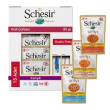 Schesir 20x85 gr Cat Soup Karışık Kedi Çorbası
