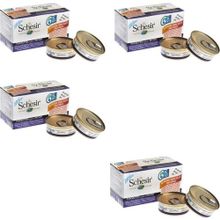 Schesir 4x50 gr 6 Al 5 Öde Ton Balıklı Biftekli Jöleli Kedi Konservesi