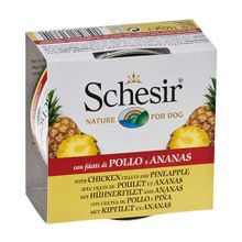 Schesir 6x150 gr Tavuk Filetolu ve Ananaslı Yetişkin Köpek Konservesi