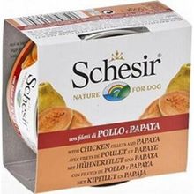 Schesir 6x150 gr Tavuk Filetolu ve Papayalı Yetişkin Köpek Konservesi
