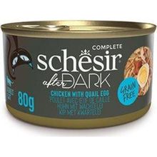 Schesir 80 gr After Dark Sos İçinde Tavuklu ve Bıldırcın Yumurtalı Tahılsız Yetişkin Kedi Konservesi