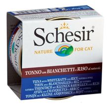 Schesir 85 gr Ton Ve Ringa Balıklı Pirinçli Naturel Kedi Konservesi