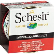Schesir Jel İçinde Ton Balıkli Karidesli 85 gr Kedi Maması