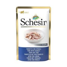 Schesir Jöle İçinde Ton Balıklı ve Levrekli 85 gr Yetişkin Kedi Konservesi
