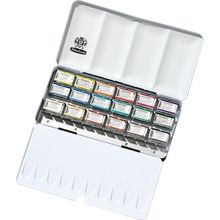 Schmincke 74318 Horadam Aquarell 18 X Tam Tablet Metal Kutu Artist Sulu Boya Seti