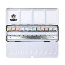 Schmincke 75412 Akademie Aquarell Metal Kutu 12 x Yarım Tablet Sulu Boya Seti