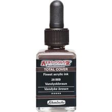 Schmincke Aero Color 869 28 ML Vandyke Brown Akrilik Mürekkep