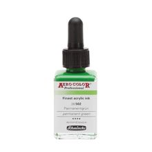 Schmincke Aero Color No:502 Permanent Green 28 ML Akrilik Mürekkep