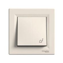 Schneider Asfora Krem Zil İşaretli Light Anahtar