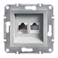 Schneider Electric Asfora Plus Alüminyum RJ11 RJ45 Priz