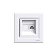 Schneider Electric Asfora RJ11 Beyaz Çerçeveli Priz