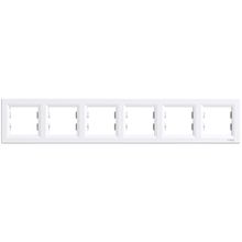 Schneider Electric EPH5800621 Asfora Beyaz 6lı Yatay Çerçeve